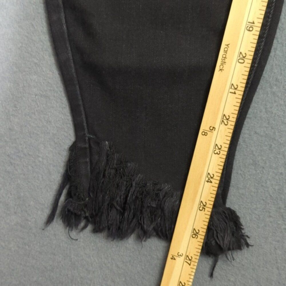 Judy Blue Jeans Women's 16w Black Skinny Fit Mid Rise Frayed Hems Denim Nwt — image 7 of 8